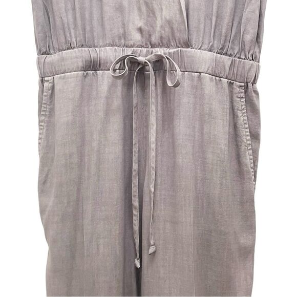 Anthropologie Cloth & Stone Jenna Cropped Jumpsuit Lavender Gray Tencel Size XS - Picture 9 of 15